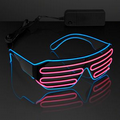 Slotted EL Wire Glow Shades - Blue & Pink - Blank